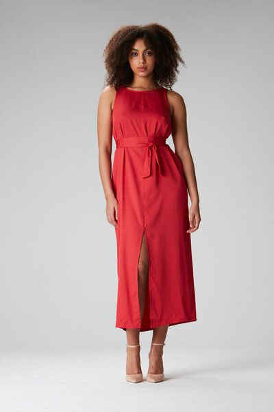 Studio Hertzberg Maxikleid Tulpinaa - elegantes Maxikleid mit Schlitz für Anlässe von Studio Hertzberg