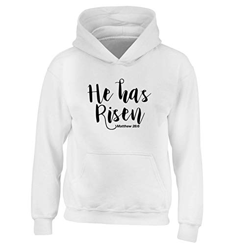 Flox Creative Kinder Hoodie He has Risen Gr. 12 Jahre, weiß von Flox Creative