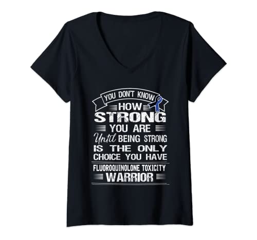 Damen Fluoroquinolone Toxicity Awareness T-Shirt T-Shirt mit V-Ausschnitt Damen Fluoroquinolone Toxicity Awareness T-Shirt T-Shirt mit V-Ausschnitt von Floxie Warrior T-Shirts