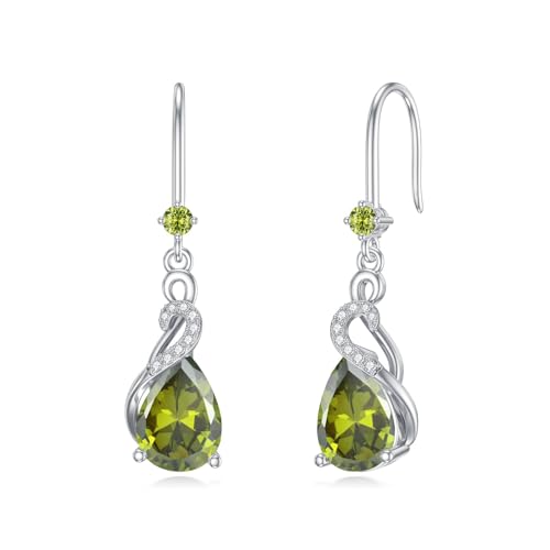 Flpruy Ohrringe Silber 925 Damen Geburtsstein hängend Modische Grün Ohrringe mit Anhänger Lange Hänge Peridot Hook Damen Braut Hochzeit Schmuck Water Drop Birthstone Earrings(Aug) Flpruy Ohrringe Silber 925 Damen Geburtsstein hängend Modische Grün Ohrringe mit Anhänger Lange Hänge Peridot Hook Damen Braut Hochzeit Schmuck Water Drop Birthstone Earrings(Aug) von Flpruy