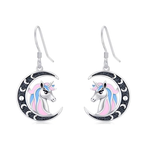 Flpruy Einhorn-Ohrringe für Mädchen 925 Sterling Silber Regenbogen Kristall Ohrringe Mond Einhorn Schmuck Kindertag Geschenk für Mädchen Frauen Tochter Flpruy Einhorn-Ohrringe für Mädchen 925 Sterling Silber Regenbogen Kristall Ohrringe Mond Einhorn Schmuck Kindertag Geschenk für Mädchen Frauen Tochter von Flpruy