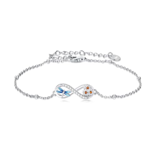 Flpruy Infinity Fußkettchen Für Damen Libellen Fußkettchen Mit Muschel Anhänger Symbol Der Endlosen Liebe Verstellbar Fußkette Sommer Strand Fußkette Schmuck Geschenk Für Frauen Mütter Ehefrauen von Flpruy