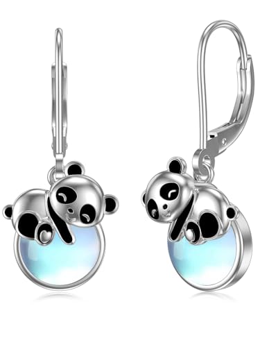 Flpruy Mondstein Ohrringe 925 Sterling Silber Panda Mondstein Tropfen Ohrring Niedliche Tier Schmuck Geschenke für Frauen und Mädchen Flpruy Mondstein Ohrringe 925 Sterling Silber Panda Mondstein Tropfen Ohrring Niedliche Tier Schmuck Geschenke für Frauen und Mädchen von Flpruy