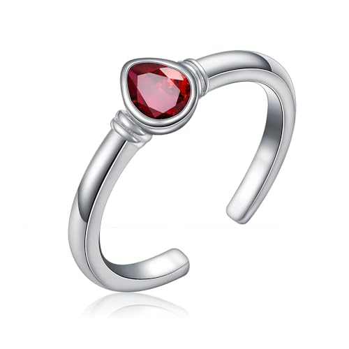 Flpruy Zehenring für Frauen 925 Sterling Silber Zehenringe Verstellbarer Teardrop Zehenring für Sommer Strand Offener Fußschmuck von Flpruy