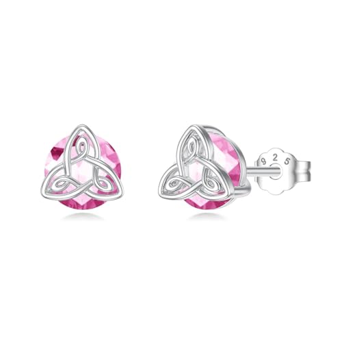Flpruy Keltische Knoten Ohrringe Silber Keltischer Geburtsstein Ohrstecker Ohrringe Keltischer Triquetra Trinity Knoten Ohrstecker Dreiheitsknoten Schmuck für Damen Mädchen (925 Silver-10-Okt) Flpruy Keltische Knoten Ohrringe Silber Keltischer Geburtsstein Ohrstecker Ohrringe Keltischer Triquetra Trinity Knoten Ohrstecker Dreiheitsknoten Schmuck für Damen Mädchen (925 Silver-10-Okt) von Flpruy