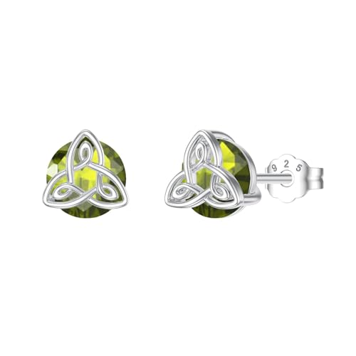 Flpruy Keltische Knoten Ohrringe Silber Keltischer Geburtsstein Ohrstecker Ohrringe Keltischer Triquetra Trinity Knoten Ohrstecker Dreiheitsknoten Schmuck für Damen Mädchen (925 Silver-08-Aug) Flpruy Keltische Knoten Ohrringe Silber Keltischer Geburtsstein Ohrstecker Ohrringe Keltischer Triquetra Trinity Knoten Ohrstecker Dreiheitsknoten Schmuck für Damen Mädchen (925 Silver-08-Aug) von Flpruy
