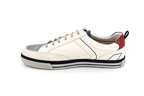 Fluchos Quebec Sneaker Herren Weiss/Blau - 43 - Sneaker Low Shoes von Fluchos