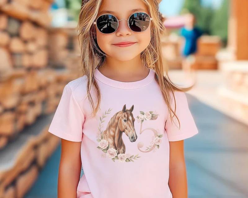 Ich Bin Bereits 5 Pferd Geburtstag Shirt Mädchen Reiter Geburtstagsgeschenk Pony Club Reiten Kleinkind T Aquarell Geschenk von FluffytailApparel