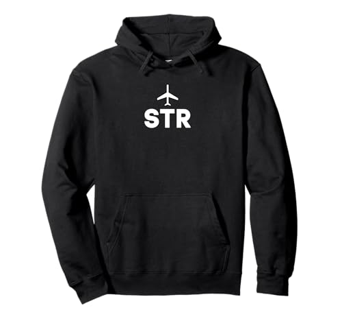 STR Flughafen Stuttgart Airport Call Letters Pullover Hoodie STR Flughafen Stuttgart Airport Call Letters Pullover Hoodie von Flugreisender
