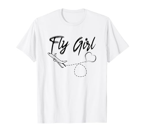 Flugzeug Pilotin Flieger Luftfahrt Fliegendes Mädchen T-Shirt von Flugzeug Ist Mein Büro