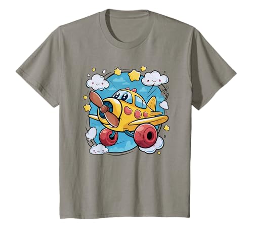 Kinder Lustiges Flugzeug für Kinder T-Shirt von Flugzeug Pilot Kinder