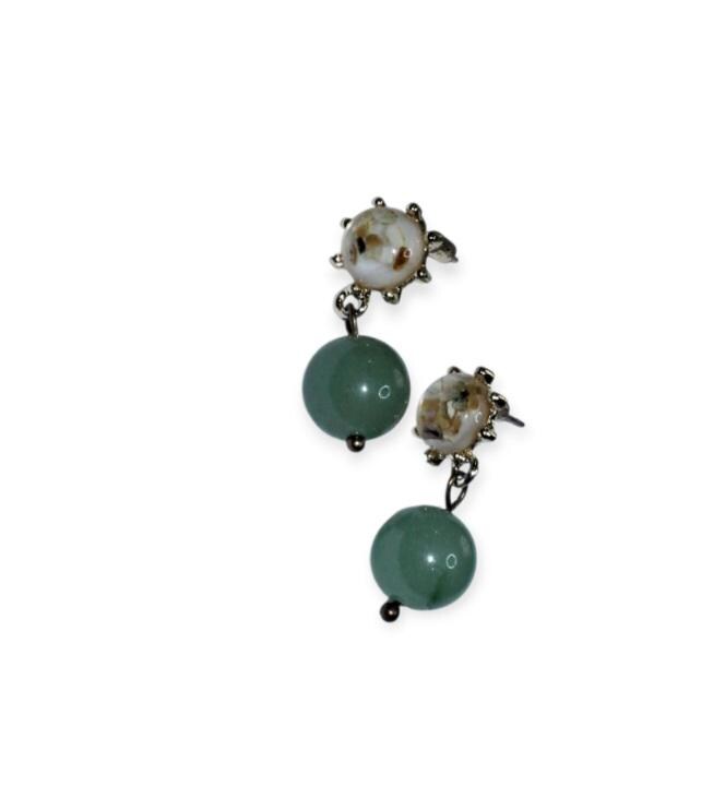 Grüner Aventurin Ohrringe, Jade Schmuck, Frauen Geschenk Grüner Aventurin Ohrringe, Jade Schmuck, Frauen Geschenk von FluideBeads