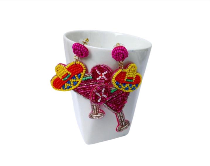Rosa Margarita Perlen Baumeln Ohrringe Sombrero Gelb Statement Neuheit Kostüm Handgemachtes Geschenk Für Frauen Rosa Margarita Perlen Baumeln Ohrringe Sombrero Gelb Statement Neuheit Kostüm Handgemachtes Geschenk Für Frauen von FluideBeads