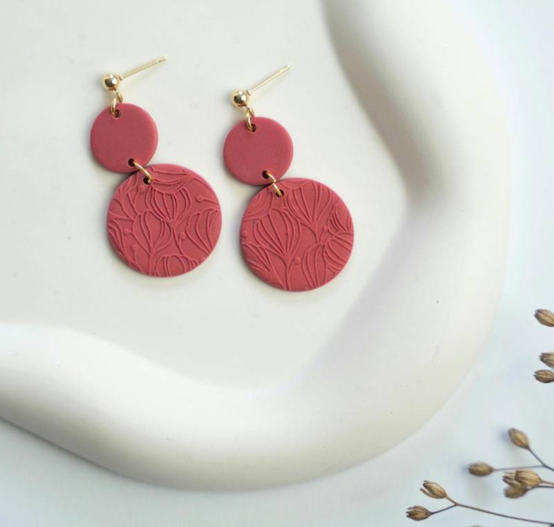 Polymer Clay Ohrringe | Statement Ohrhänger Handgemachter Ohrschmuck Schmuck Hochzeitsgast Geschenk Für Blumenkinder Julina von FlunkerKlunker