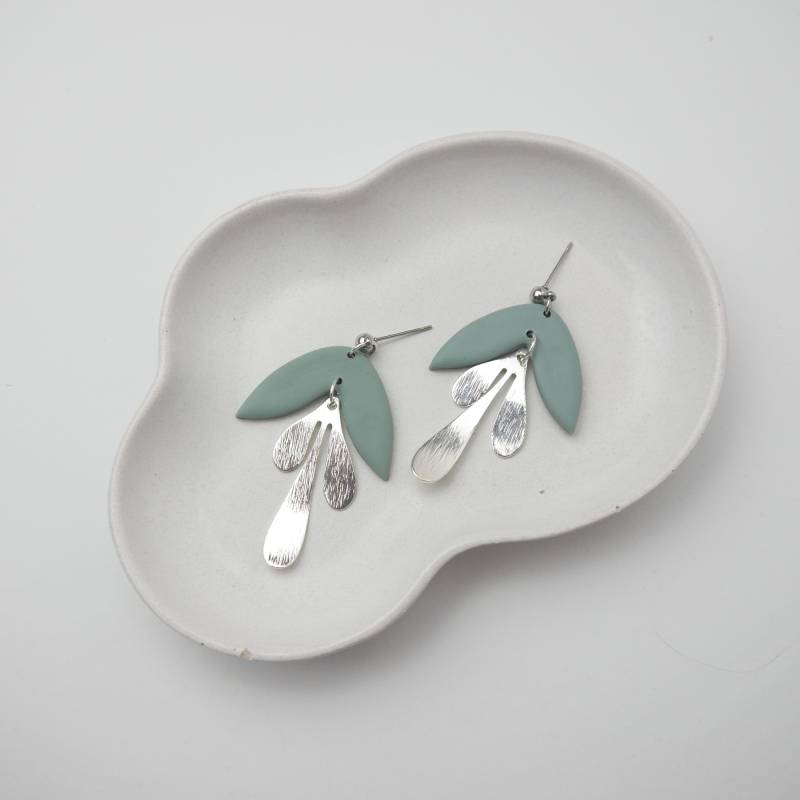 statement Hängeohrringe Aus Polymer Clay | Handgemachte Ohrringe Sommer Mit Korallenanhänger Schmuck Hochzeitsgast Franzi von FlunkerKlunker