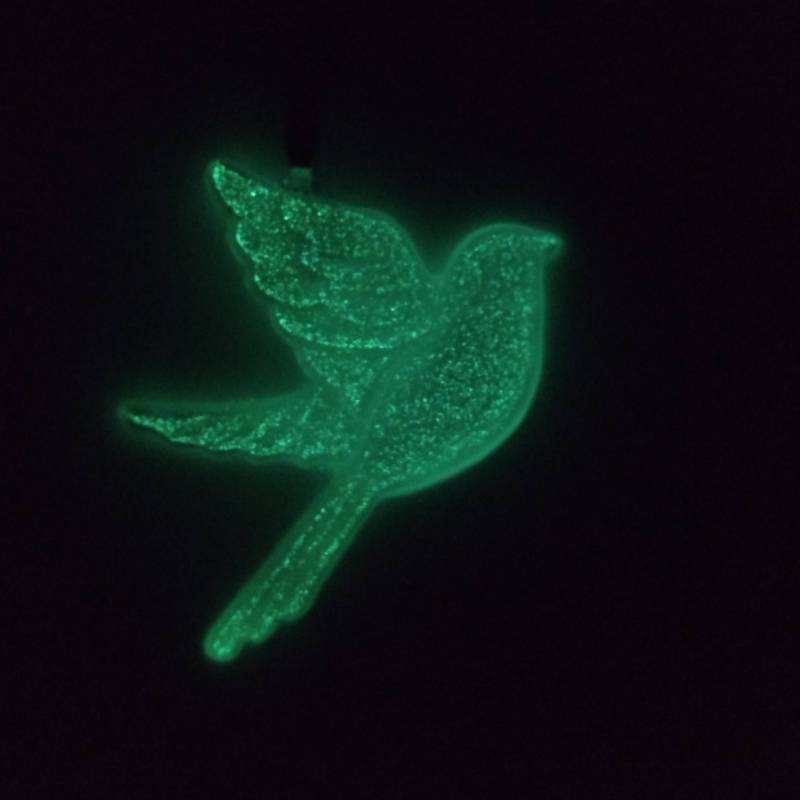 Leuchtende Teal Vogel Halskette Leuchtende Teal Vogel Halskette von FluorescentFinery