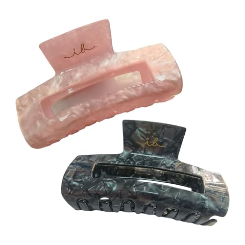 2pcs Übergroße Haarcliphaarklaue Für Feine Haare Acryl Pferdeschwanzhalter Mit Modischem Design Für Frauen Täglich Kleidung von Fluxioxtna