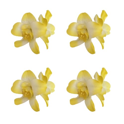 4PCS Hawaiian Blumenhaarclip Mit Realistischen Hibiskus Design Blumenhaarpin Dekorative Clip Urlaubs Themenpartys von Fluxioxtna