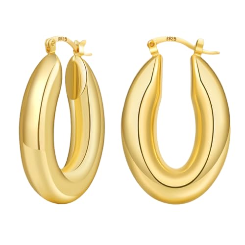 Breite Ohrringe Hohle Ovale Ohrringe Einzigartige Ohrschmuck Metalstextur Geeignet Für Frauen Und Mädchen Modeaccessoires Modeschmuck Für Frauen von Fluxioxtna