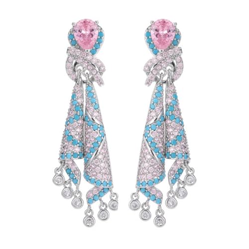Buntes Bandohrringe Bequeme Legierungstrends Statement Für Partys Und Alltägliche Outfits Mode Frauenschmuck von Fluxioxtna