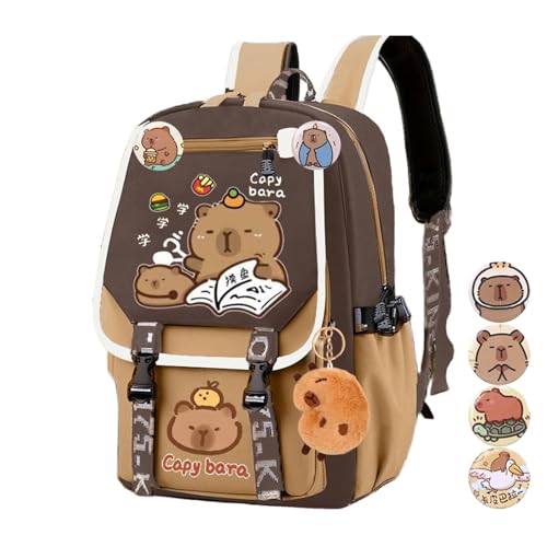 Capybaras Rucksack Reisetasche Buchbags Daypack Schüler Schulbuchbags Mode Preppy Bag Für Männer Männer Arbeit Pendler Lässig Daypack Schule Capybaras Rucksack Reisetasche Buchbags Daypack Schüler Schulbuchbags Mode Preppy Bag Für Männer Männer Arbeit Pendler Lässig Daypack Schule von Fluxioxtna