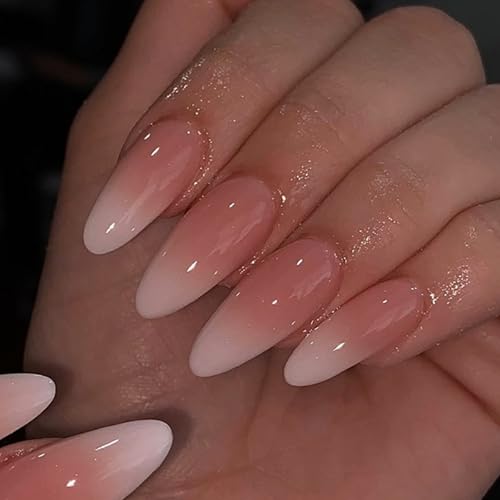 Drücken Sie Auf Nägel Omber Kleben Auf Acryl Falsche Kits Wiederverwendbares UVS Finish Vollbezüge Bleiben Für Frauen Full Cover False Nagel von Fluxioxtna