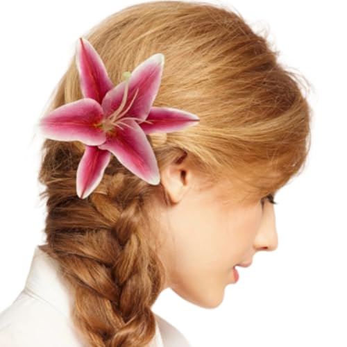 Elegante 3D Lilien Haarclip Mit Nicht Klimaplatten Metallclip Für Frauen Hochsteckfrisur Blumenhaarklemme Mode Haarstyling Accessoire von Fluxioxtna