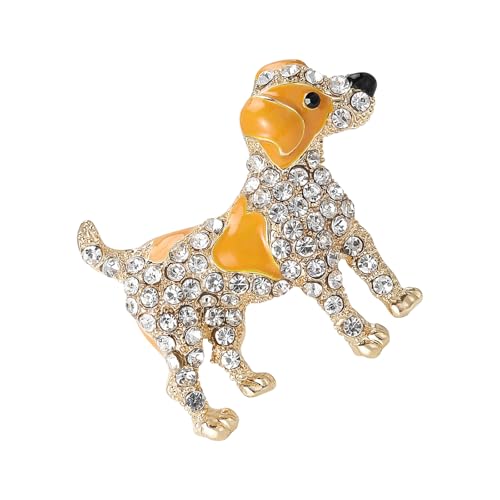 Elegante Hund Brosche Charme Tiernadel Sparkling Revers Legierungstextur Geeignet Für Stilvolle Rucksack Kreative Nuteicht von Fluxioxtna