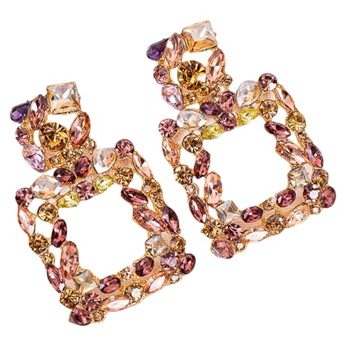 Elegante Mehrfarbige Geometrische Ohrschmuck Kirsite Raffinierte Ohrringe Für Ungezwungene Outfits Formale Kleidung Frauen Zinklegungs Hoop Ohrringe von Fluxioxtna