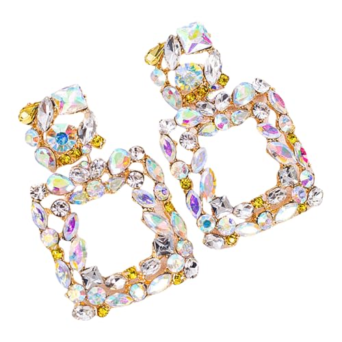 Elegante Mehrfarbige Geometrische Ohrschmuck Kirsite Raffinierte Ohrringe Für Ungezwungene Outfits Formale Kleidung Frauen Zinklegungs Hoop Ohrringe von Fluxioxtna