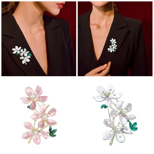 Elegante Pfirsichblüte Brosche Exquisite Handwerkskunst Revers Pin Frauen Schmucklegierung Textur Für Frauen Blumenstift Vorhanden von Fluxioxtna