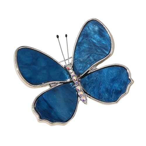 Elegante Schmetterlingsbrosche Mit Funkelnden Strasssteinen Für Frauen Mit Hochzeitsfeier Accessoires Sturdy Legierung Design Allergie Resistant Leges Chest Pin von Fluxioxtna