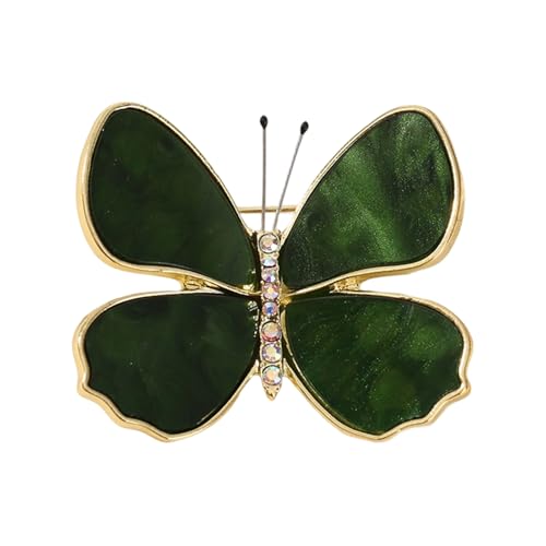 Elegante Schmetterlingsbrosche Mit Funkelnden Strasssteinen Für Frauen Mit Hochzeitsfeier Accessoires Sturdy Legierung Design Allergie Resistant Leges Chest Pin von Fluxioxtna