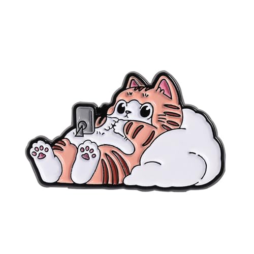 Entzückende Katzen Pin Practical Alloy Design Tierschmuck Accessoire Leichte Dekoration Für Jackenbeutel Oder Hüte Vielseitige Katzen Design Pin Für Taschen von Fluxioxtna