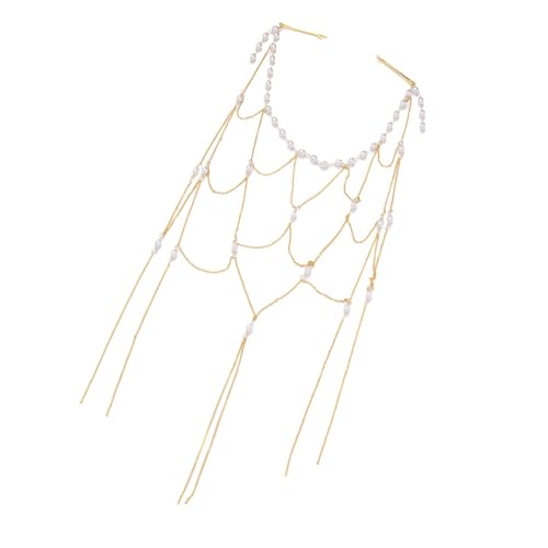 Exquisite Legierungshaarstückhaardekoration Mit Zarten Perlenquasten Ideal Für Braut Und Abendfeierlichkeiten von Fluxioxtna