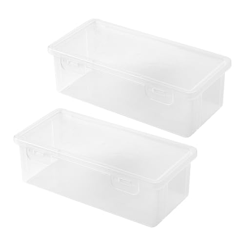 Fluxioxtna 2/3pcs Clear Hard Pencil Case Stapelbares Bleistift Gehäusekasten Mit Hoher Kapazitätsbox Für Skizzenmarkierungsraum Speichersparen Stapelbox von Fluxioxtna