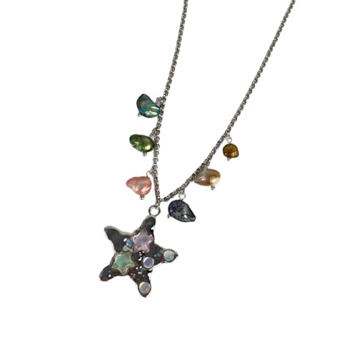 Fluxioxtna Anhänger Halskette Langkette Statement Geschenk Legierung Halshain Kee Resistant Mode Schmuck Für Mädchen Täglich Tragen Exklusive von Fluxioxtna