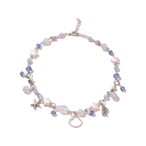 Fluxioxtna Bequemes Accessoire Crystal Perlen Halskette/Armband Mit Verstellbarer Länge Farbenfroher Perlenschmuck Für Den Täglichen Verschleiß von Fluxioxtna