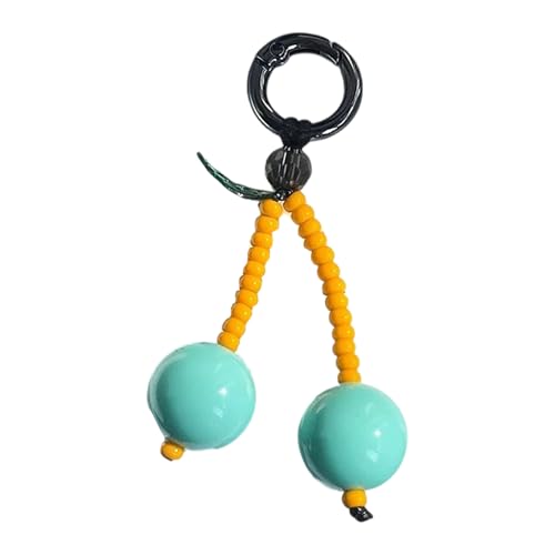 Fluxioxtna CHRERRIES Perlen Ornament Bag Accessoires Schlüsselringe Anhänger Telefonhalter Künstlerischer Schlüsselschmuck Perfekt Für Taschen Schlüsseldekoration von Fluxioxtna
