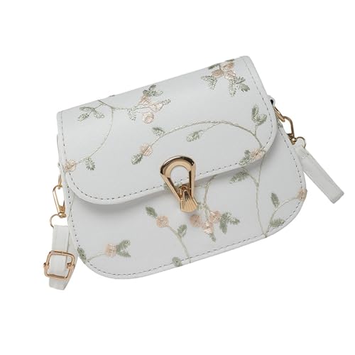 Fluxioxtna Chinesische Stylses Umhängetasche Für Frauen Trendy Crossbody Tasche Kleine Quadratische Weibliche Spitze Blumenmessen Frauen Spitze Schulter Quadratischer Mode Crossbody von Fluxioxtna