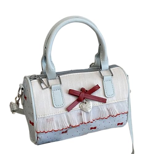 Fluxioxtna Dot Bowknot Design Handtasche Verstellbares Schultergurt Leichte PU Crossbody Tasche Für Frauen Täglich Essentielles Weibliches Accessoire Tasche von Fluxioxtna