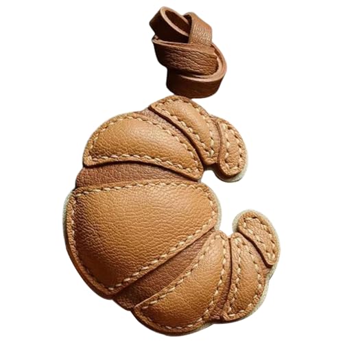 Fluxioxtna Echter Lederhorn Form Schlüsselbund Accessoire Stylish Leder Hornbeutel Verzierung Schlüsselbund Für Einzigartige Modefrauen von Fluxioxtna