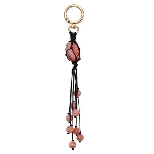 Fluxioxtna Einzigartige Designs Handgefertigtes Seilnetz Anhänger Mit Eingebettetem Natursteinen Accessoire Für Stilvolle Innenausstattung von Fluxioxtna
