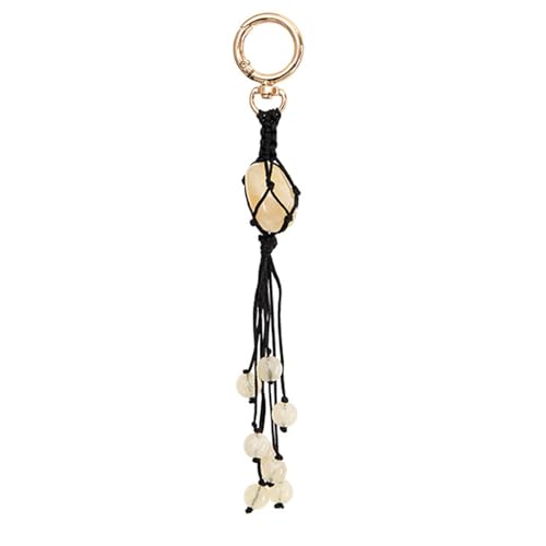 Fluxioxtna Einzigartige Designs Handgefertigtes Seilnetz Anhänger Mit Eingebettetem Natursteinen Accessoire Für Stilvolle Innenausstattung von Fluxioxtna