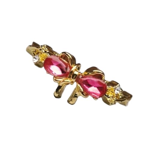 Fluxioxtna Elegante Bowknotringe Modische Hohle Verstellbare Offene Legierungsstruktur Für Datespartys Und Tägliche Outfits Freundschafts Bowknot Schmuck von Fluxioxtna