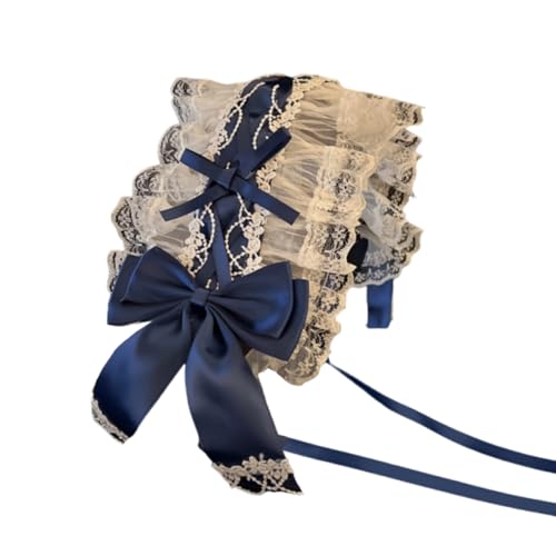 Fluxioxtna Elegante Gekräuselte Spitzenspitzen Bowknot Stirnband Süße Frauen Haarnadel Für Cosplay Und Kostüme Verwenden Fotografie Requisiten Haarstück von Fluxioxtna