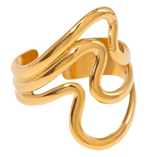 Fluxioxtna Elegante Ringe Mit Modischen Kristallen Designs Edelstahlschmuck Accessoire Für Einzigartige Stile Und Komfort Pass von Fluxioxtna