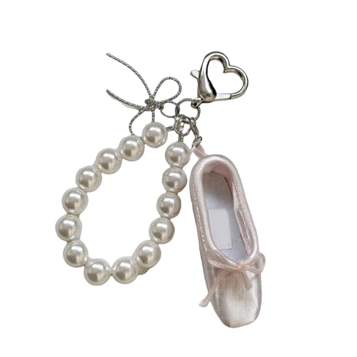 Fluxioxtna Eleganter Ballettschuh Charme Keychain Mit Spitzenwinkel Und Kunstperlen Für Stilvolle Frauen Und Ballettliebhaber von Fluxioxtna