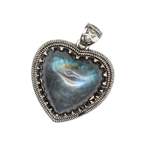 Fluxioxtna Eleganter Labradorite Anhänger Mit Natürlichen Amethyst Stein Accessoire Für Frauen Die Vintage Styles Schmuckstücke Lieben von Fluxioxtna