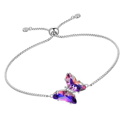 Fluxioxtna Elegantes 14K Vergoldeter Schmetterlingskristalle Armband AccemiToir von Fluxioxtna